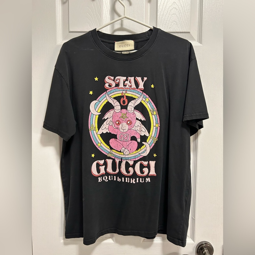 Gucci cute Satan distressed shirt size XL slim